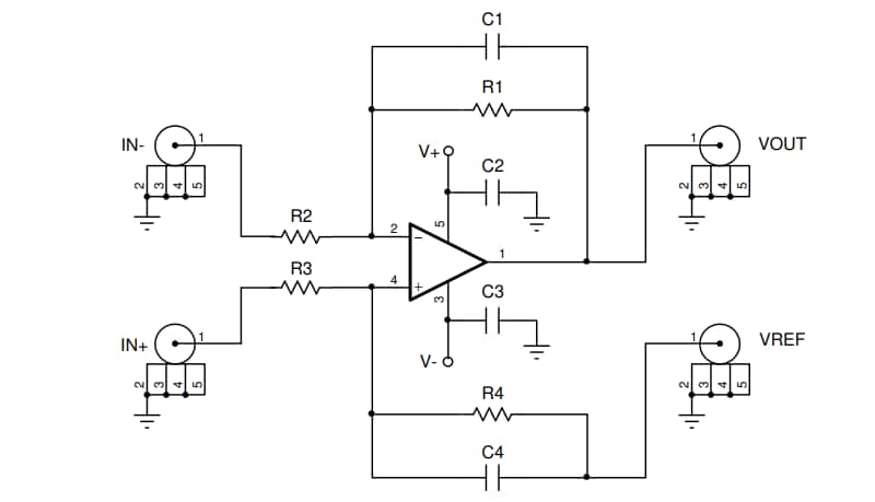 Schematic - Texas Instruments TLV9051DPWEVM Evaluation Module Schematic - Texas Instruments TLV9051DPWEVM Evaluation Module